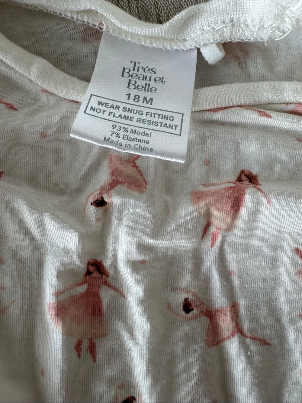 Girls 2-Pack Pink Floral & Ballerina Printed Pajama Set